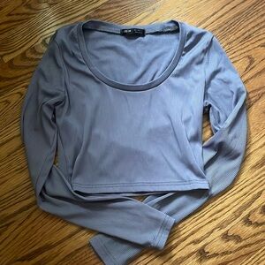 Chopped purple long sleep top